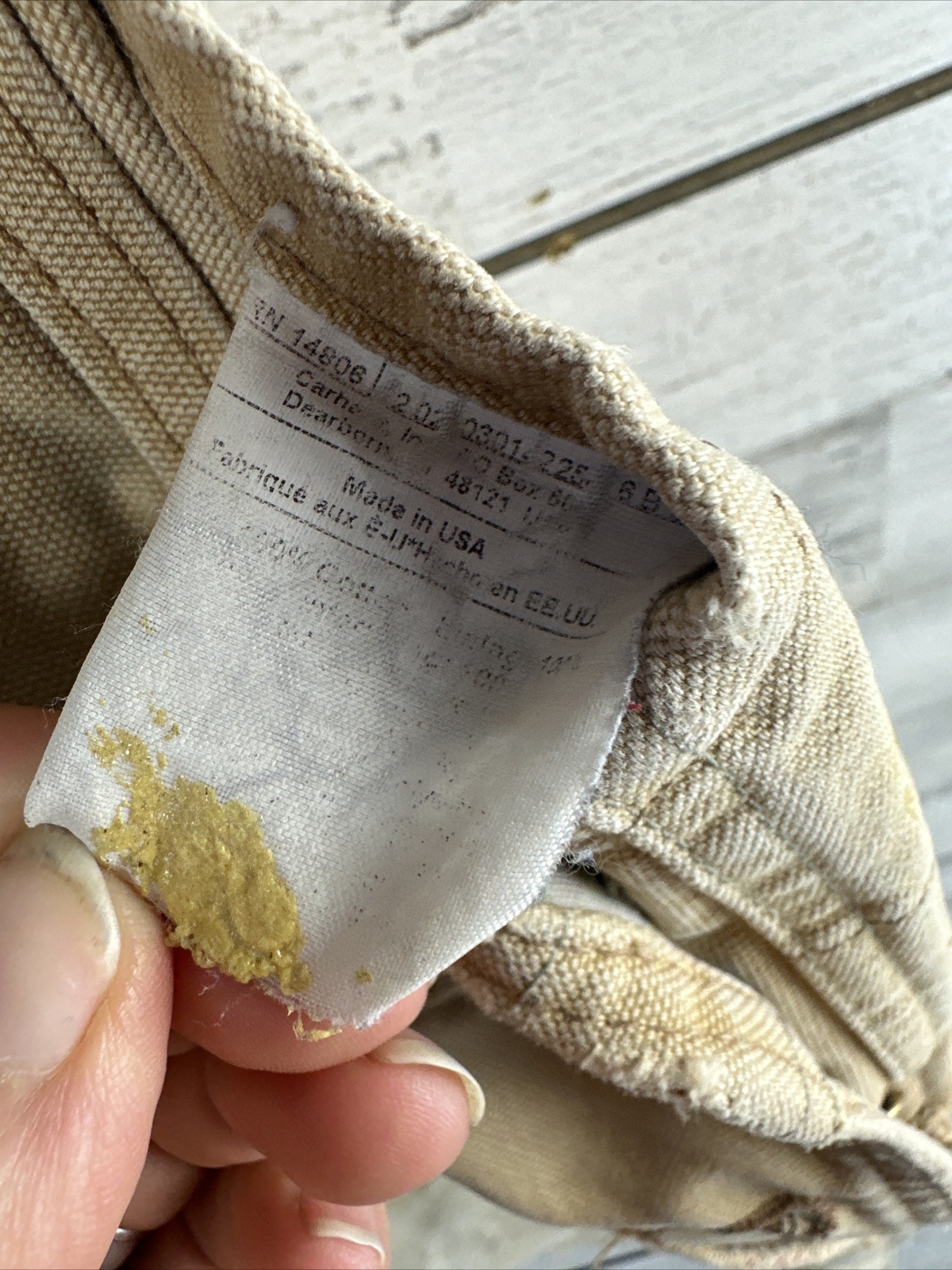 vtg USA CARHARTT Dungarees Quilt Lined 38×32 Bib Overalls Insulated Real Worker