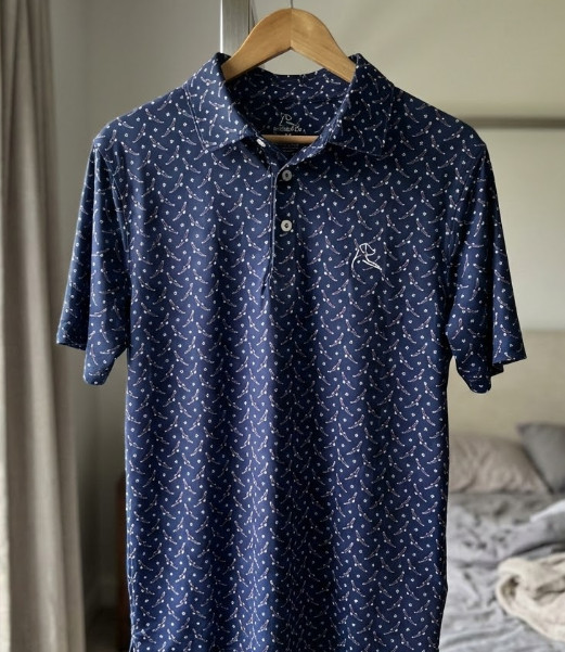 ✨ New Rhoback The Bald Eagle Print Polo Tagless Design All-Day Comfort, M-3XL
