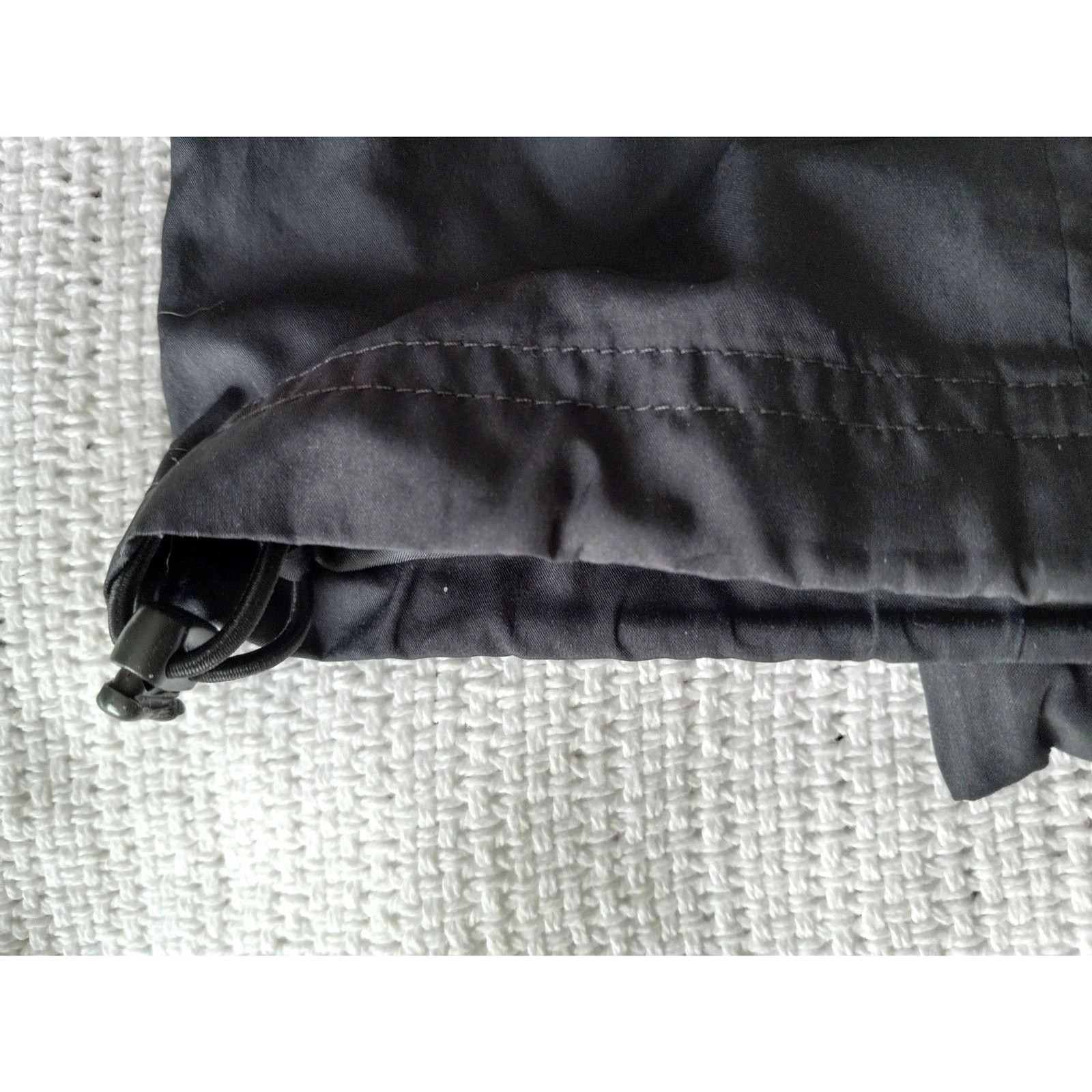 Mens Adidas Jogger Track Pants Black with Red Stripes & Cord Lock Cuffs SIZE MED