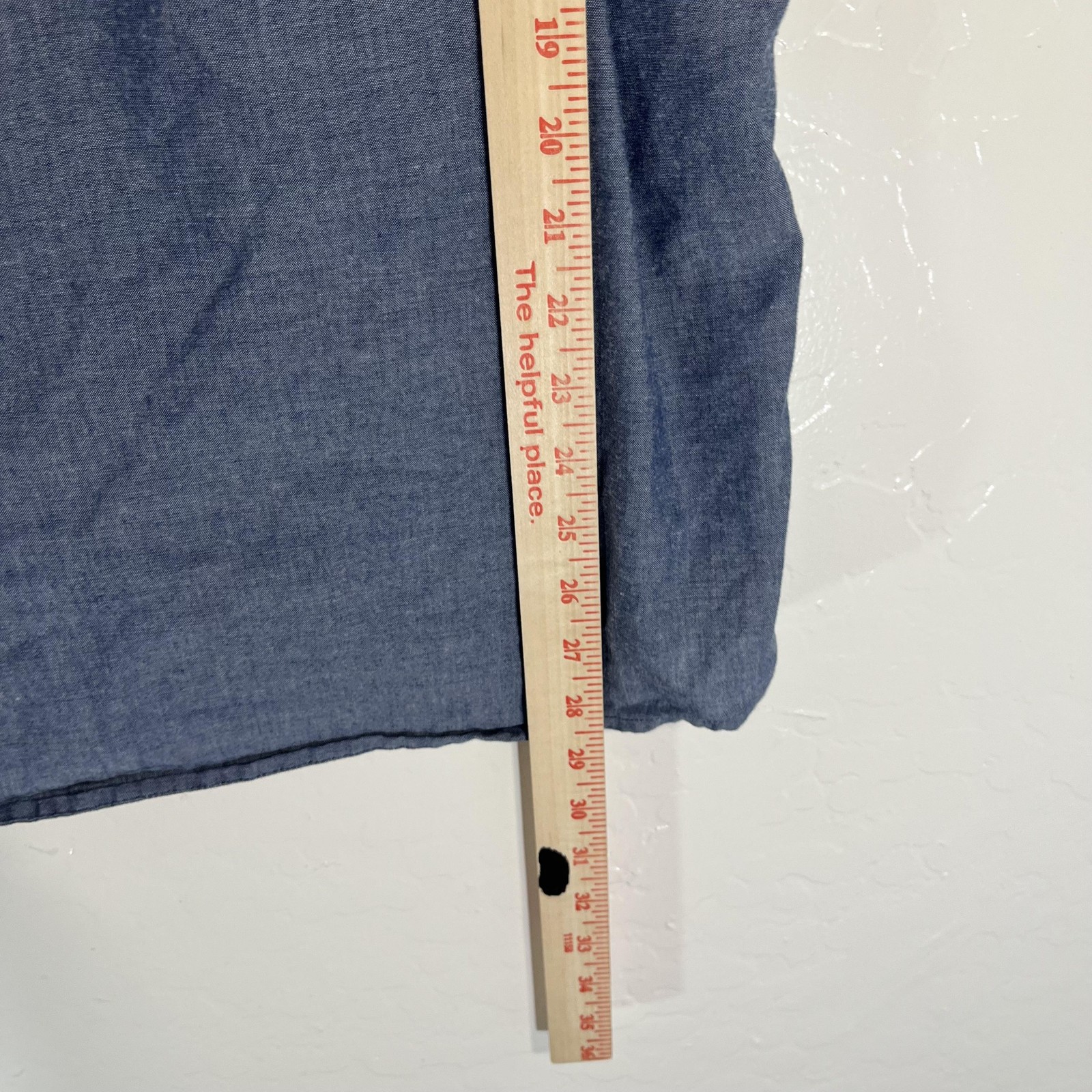 Outdoor Research Shirt Mens Large Blue Chambray Short Sleeve Button Up Casual