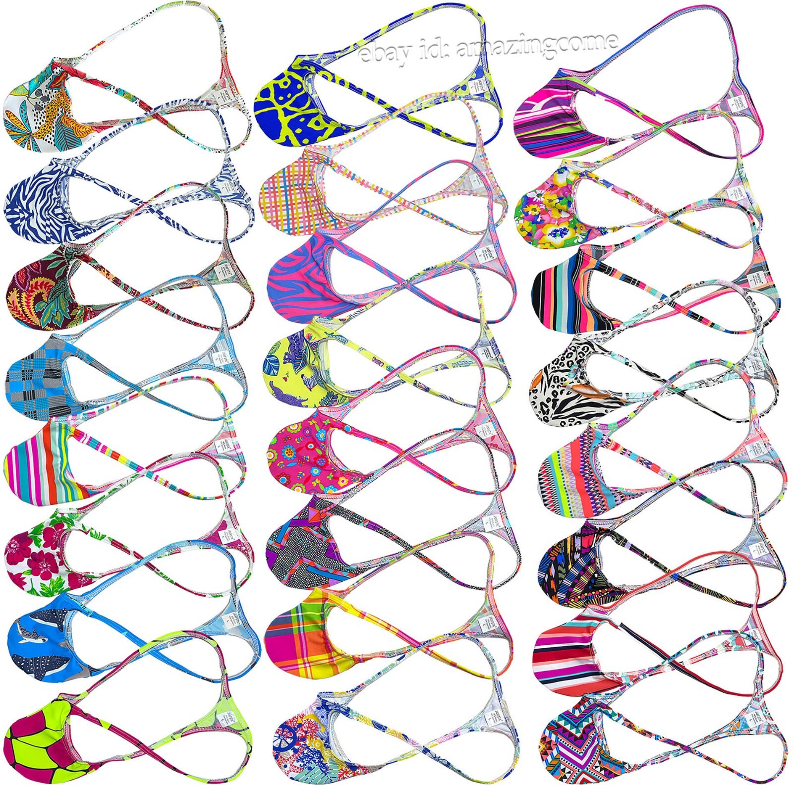 6pcs/lot Men Spandex Thong Contour Pouch String Underwear Posing T-back Tangas