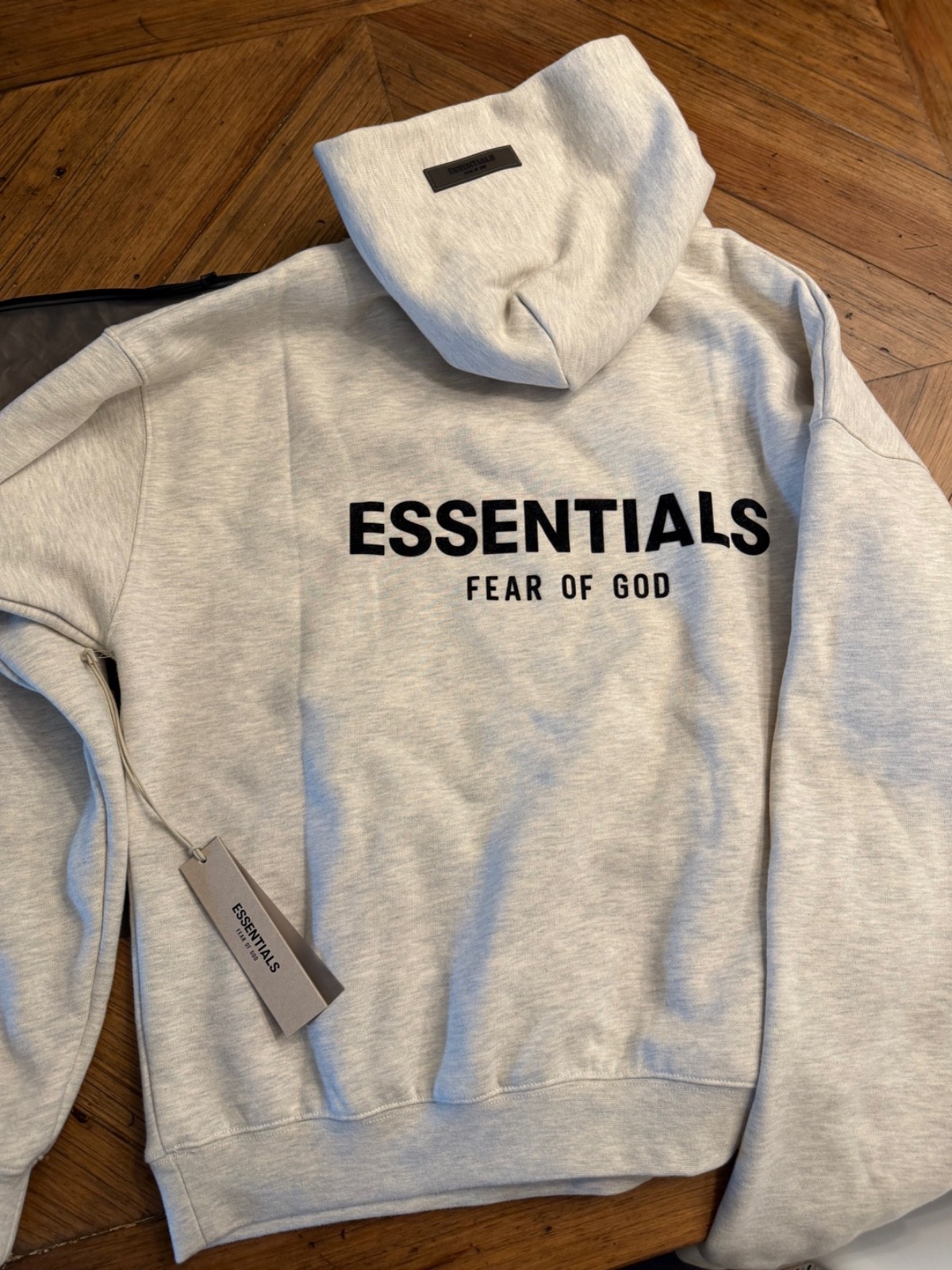 Fear of God Essentials Light Oatmeal SS22 Hoodie size S