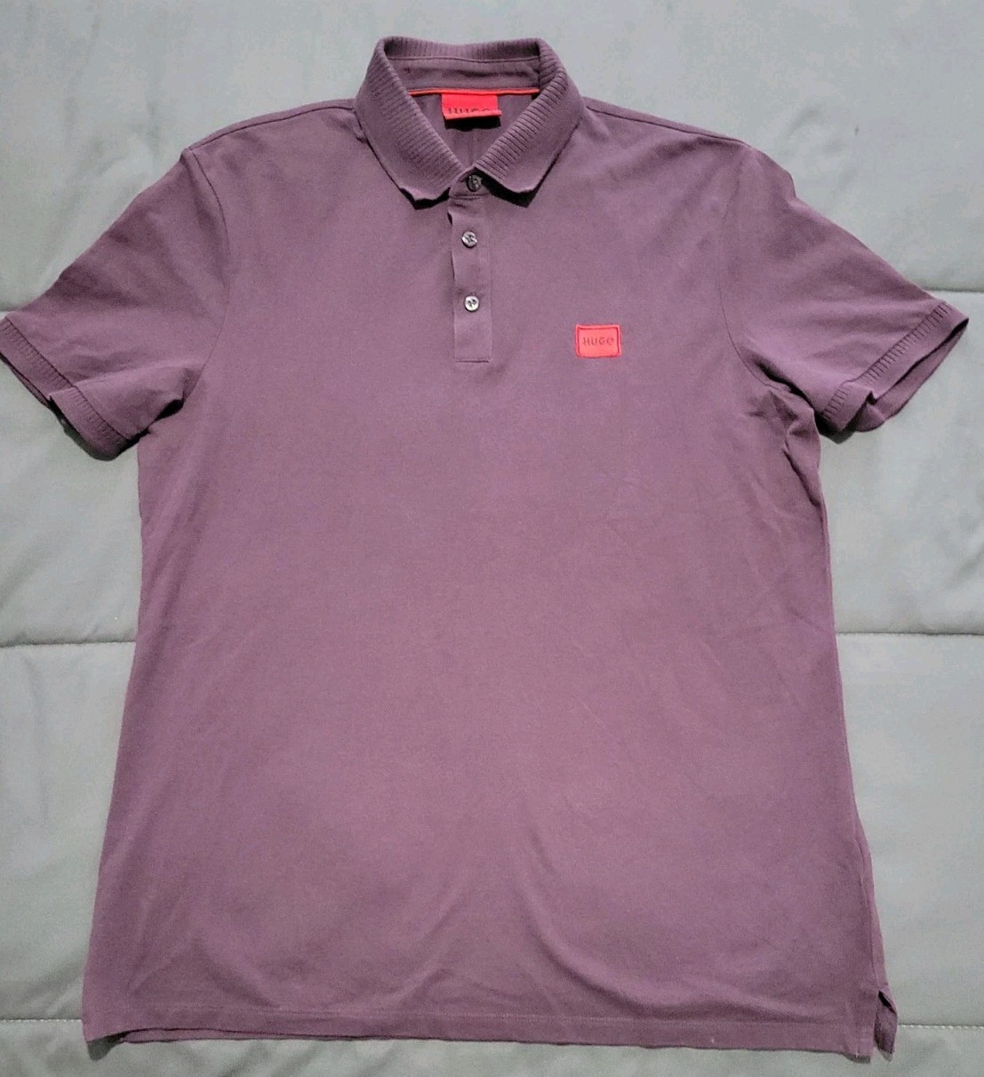 Hugo Boss Purple Plum Polo Shirt Mens Large L Slim Fit