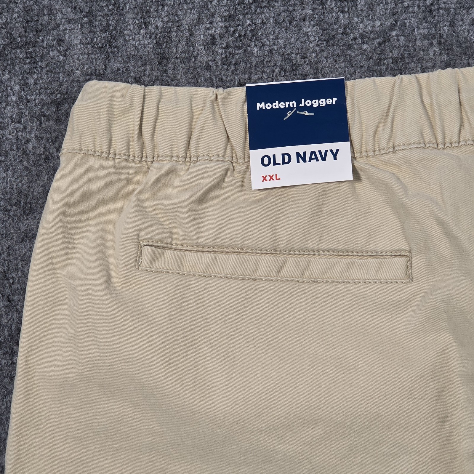 NWT Old Navy Mens XXL Modern Jogger Built-In Flex Oak Branch Beige 2XL Pants