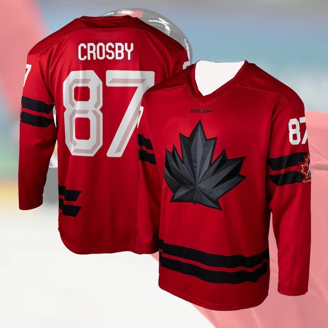 NEW! Sidney #87 Crosby Hockey Canada Team 2026 Name & Number AOP Fan Made