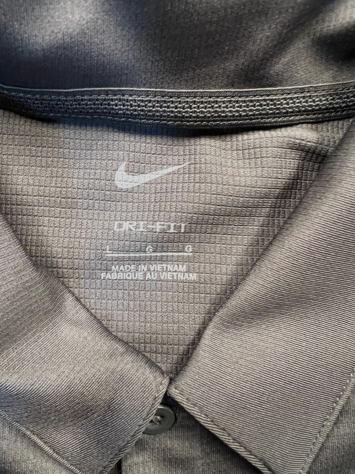Nike Dri-FIT Polo Shirt – Men’s Size Large – Charcoal Gray – New With Tags