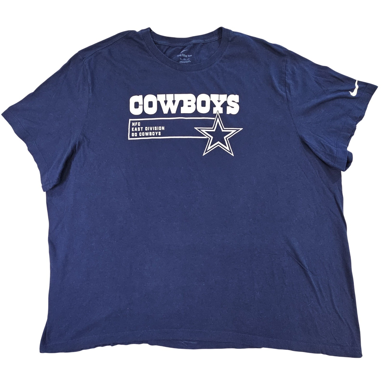 Nike Dallas Cowboys Mens 4XL T-Shirt Navy Blue NFL NFC East Division Graphic Tee