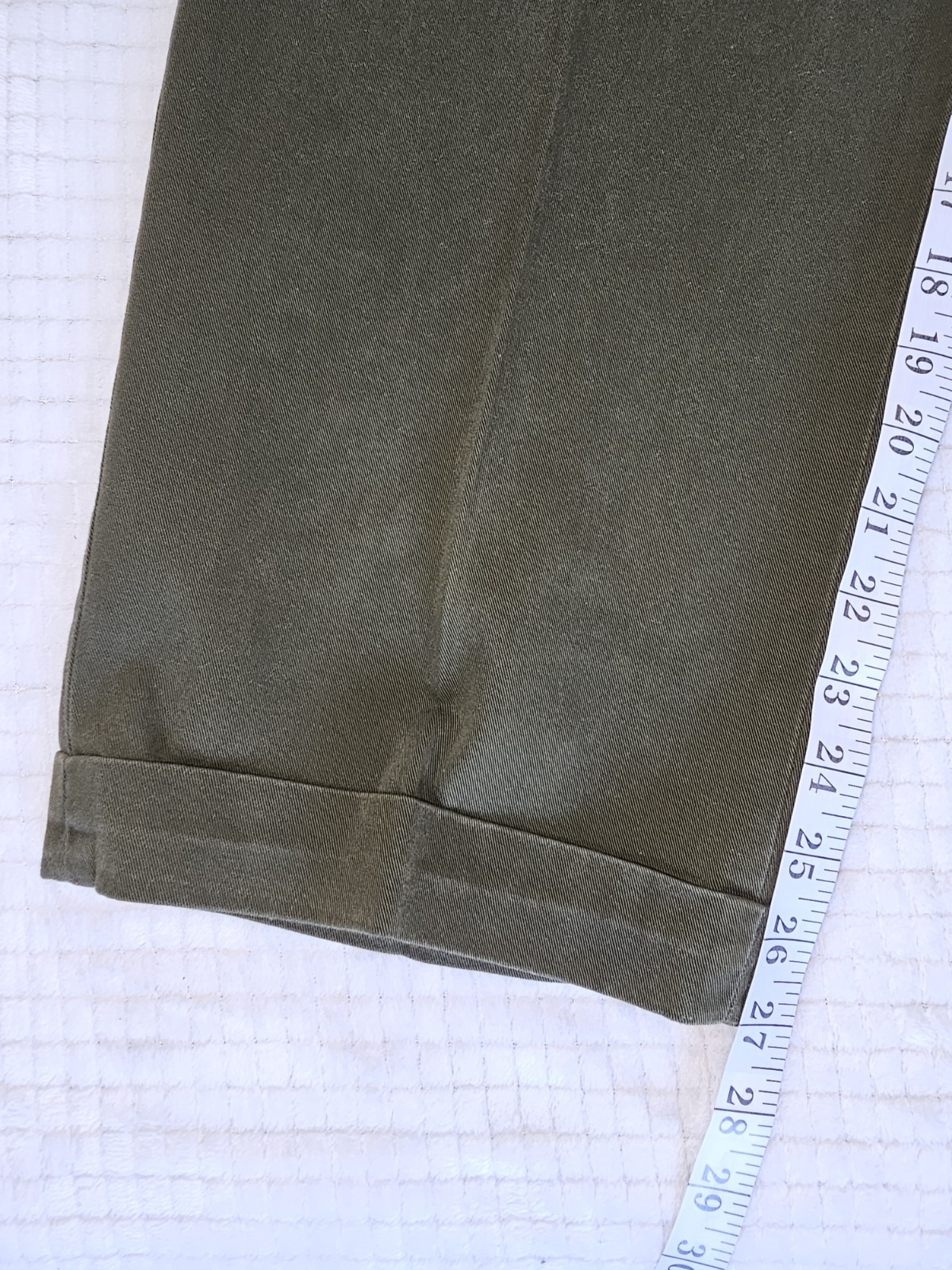 Polo Ralph Lauren Men’s Dark Green Pleated Andrew Pants 100% Cotton 36×30