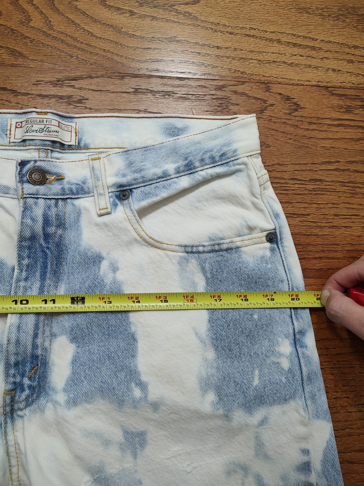Vtg Levi’s Strauss Bleached Indigo Jeans Regular Straight Distressed Mens 34×30
