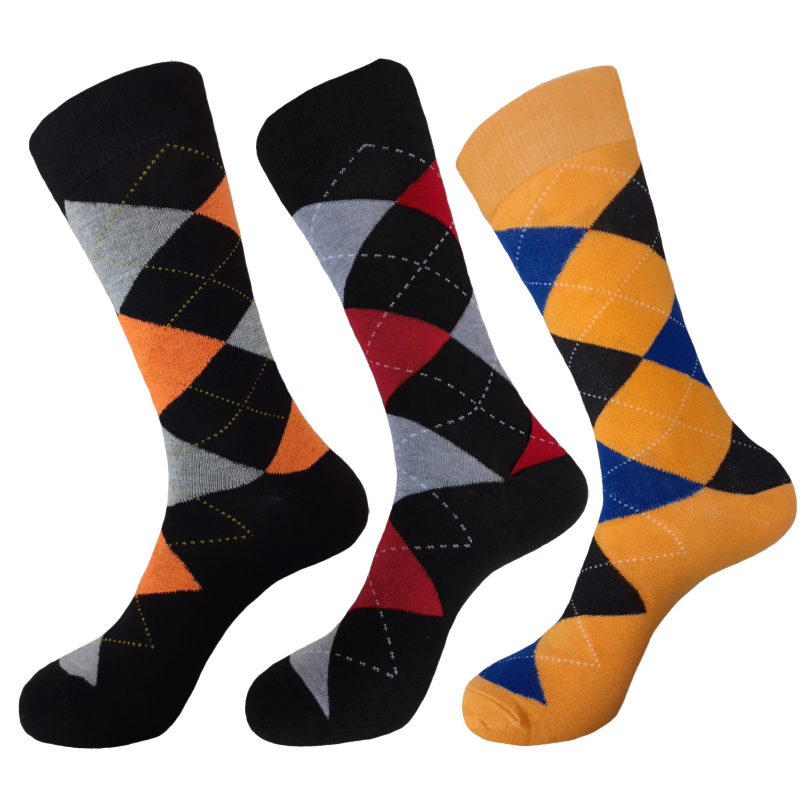 3-6-12 Pk Men’s Dress Socks First Quality Striped Polka Dots COTTON Socks 10-13