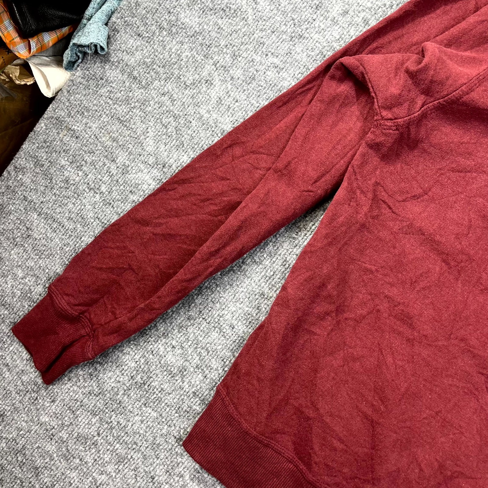 Champion Life Reverse Weave Hoodie Mens Medium Red Cotton Full Zip Athleisure