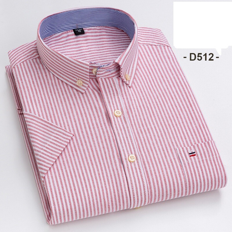 Mens Dress Oxford Shirts Formal Business Short Sleeves Cotton Casual Shirts Top
