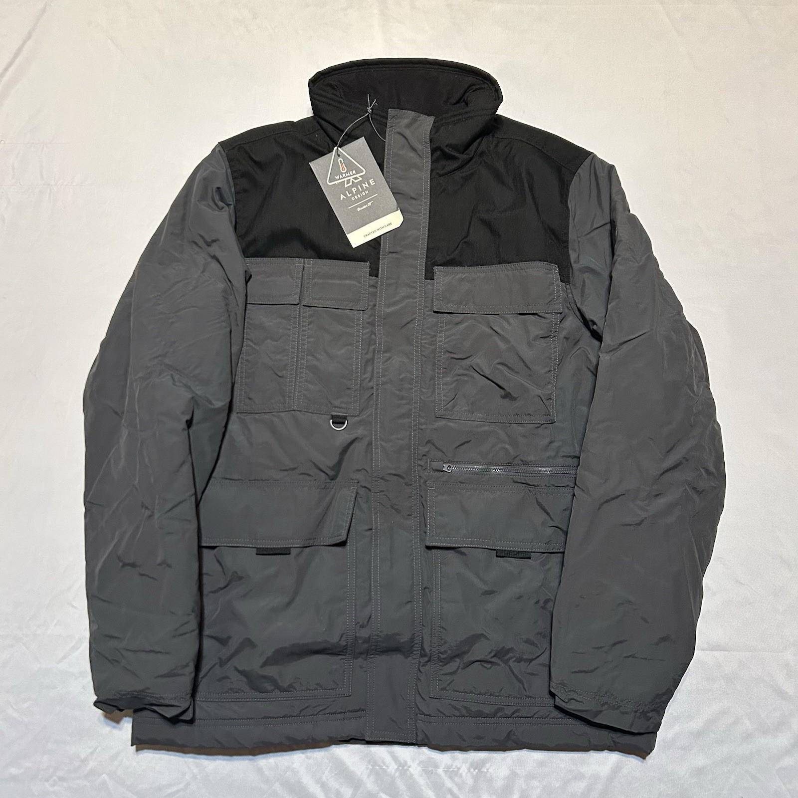Alpine Design Gray Black Zip Thermolite Night Sky Jacket Men’s M NWT