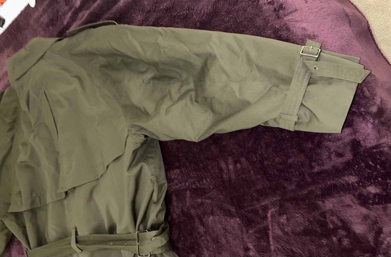VTG 80s Oleg Cassini Signature Collection Military Trench Coat-52R-Flaws-Read