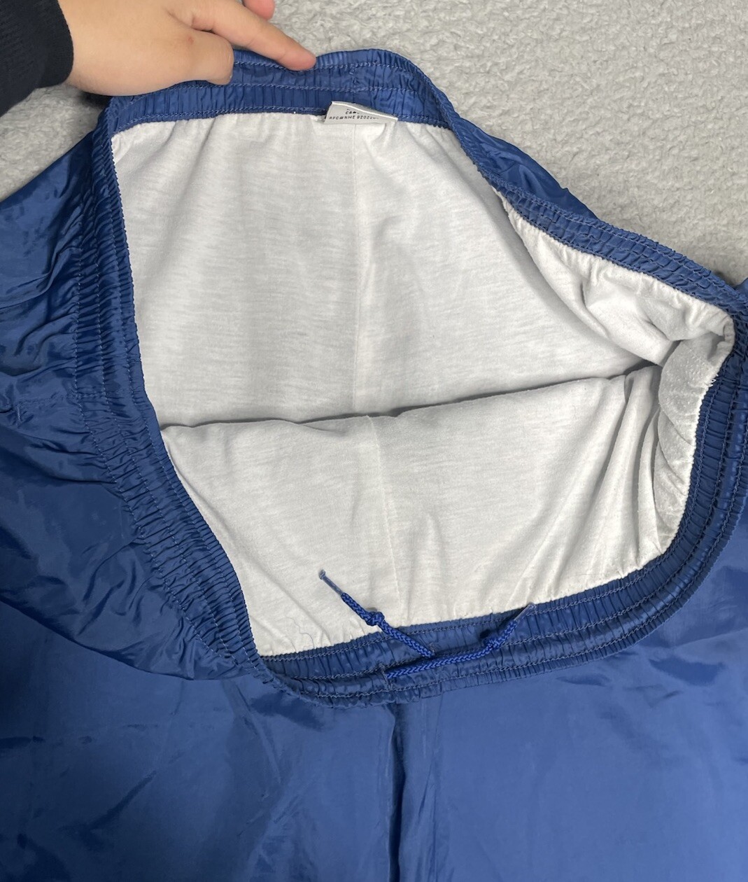 Vintage 90s Nike Track Pants Men 2XL Navy Blue Ankle Zip Nylon Parachute Lining