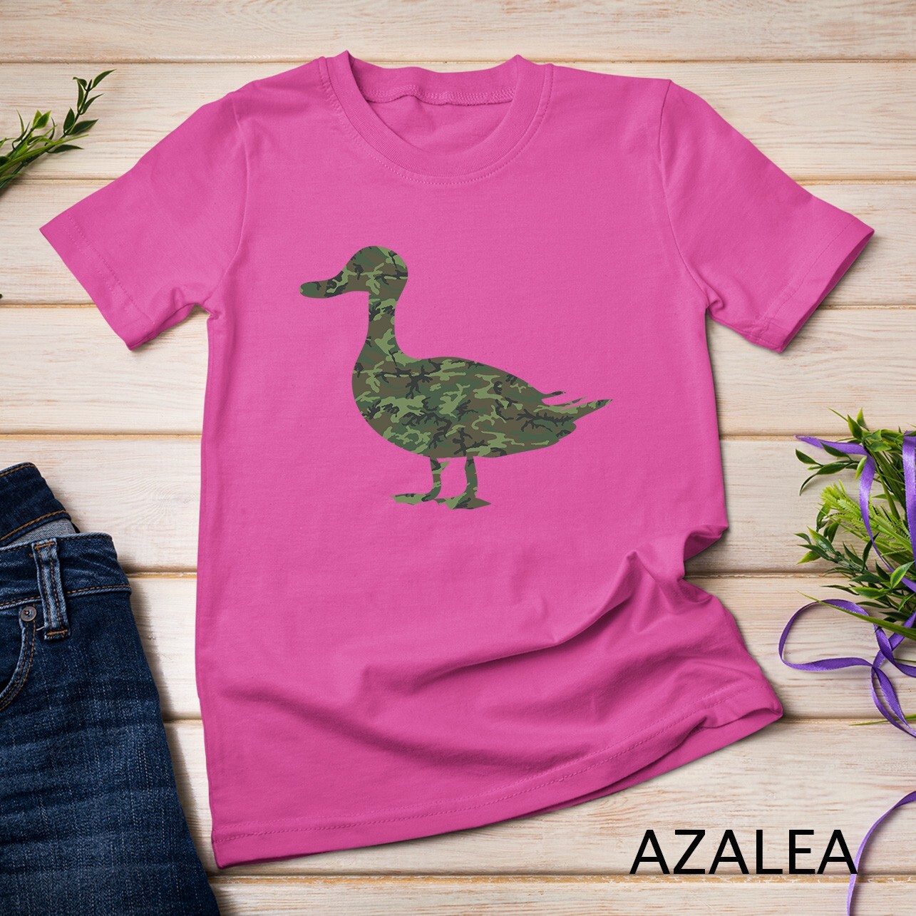 Military Duck Camo Print US Mallard Dipper Veteran Men Gift Unisex T-shirt