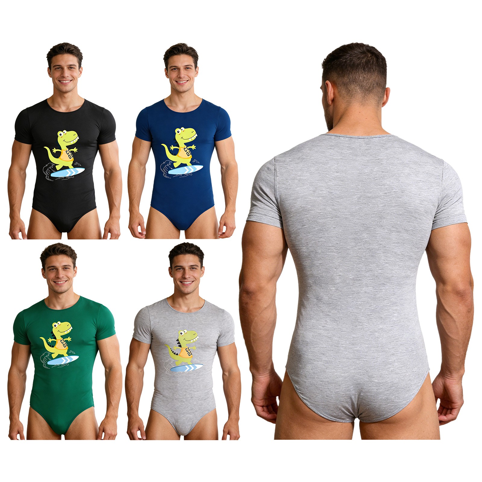 US Mens Nightwear Yoga Pajamas Daily Wear Bodysuit Gym Jumpsuit Bodycon Leotard