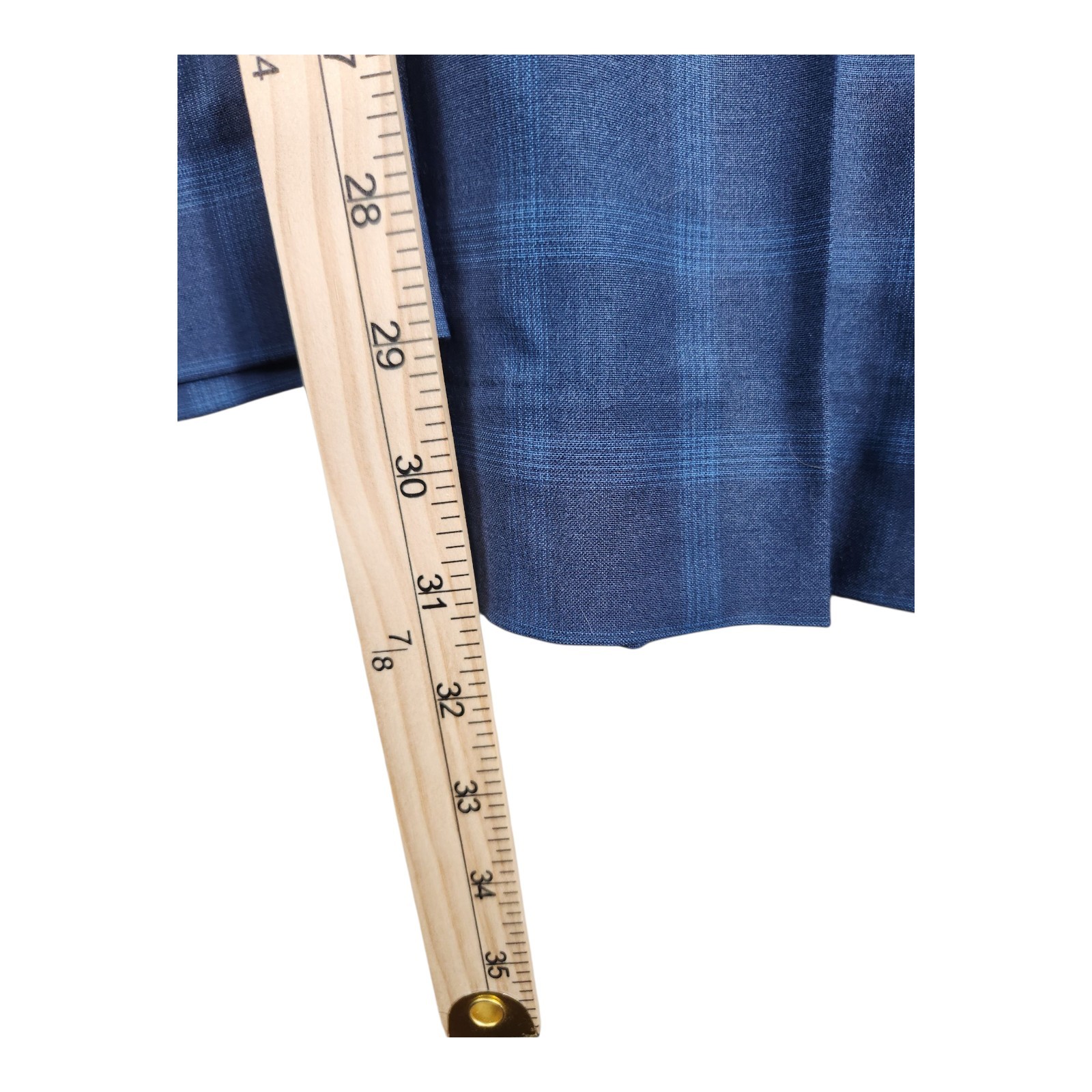NWT Nick Graham Men’s 36×32 Stretch Modern Fit New York Pant Blue Plaid Trousers