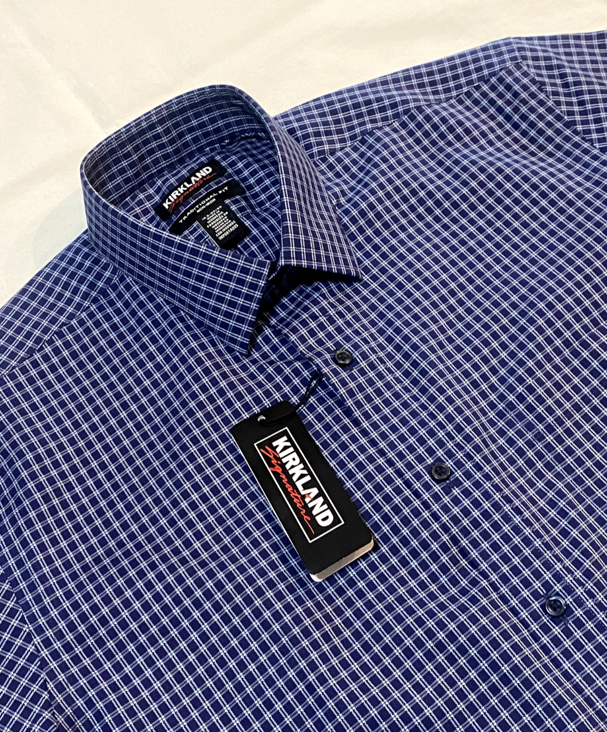 New With Tags-Kirkland Men’s Traditional Fit Non Iron 100% Cotton Shirts