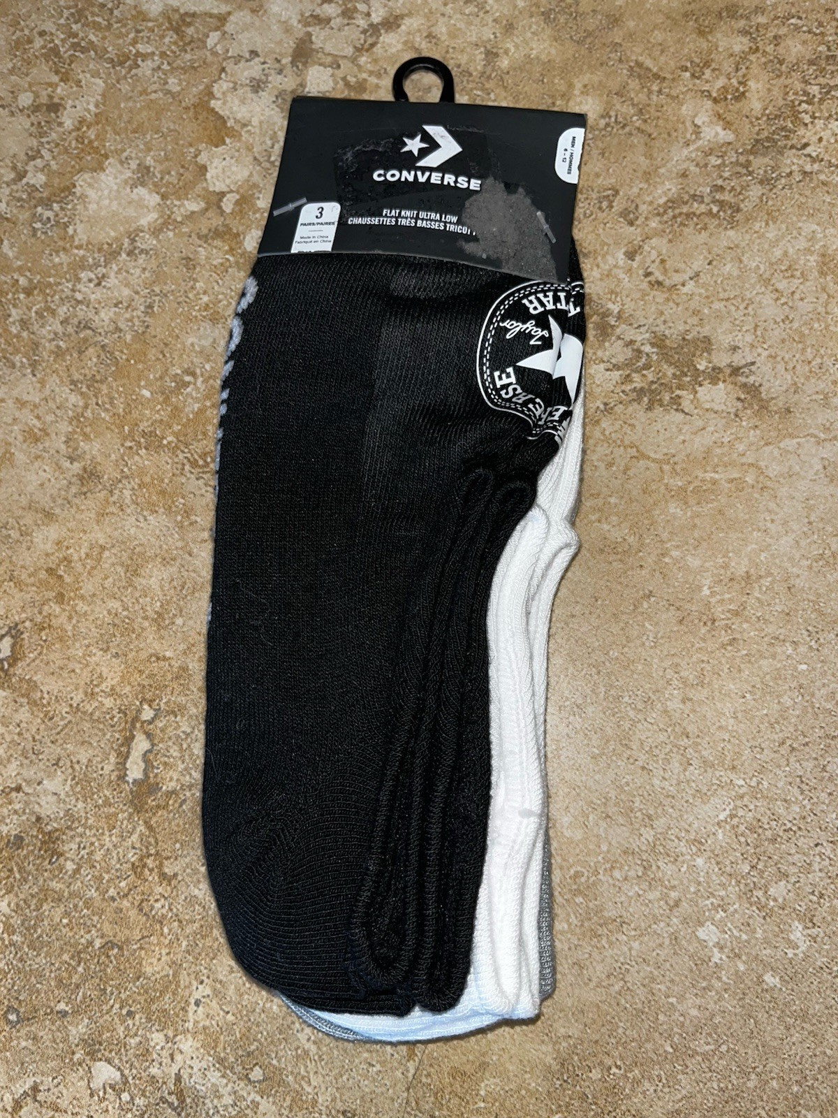 New Converse Flat Knit Ultra Low Liner Socks 3 Pk 6-12