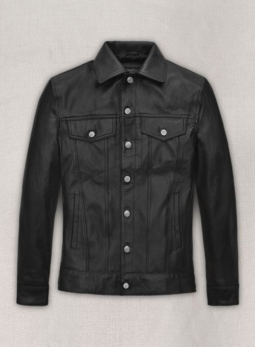 MEN’S CLASSIC LEATHER JACKET PURE LAMBSKIN BLACK NAPA WINTER WEAR BIKER JACKET