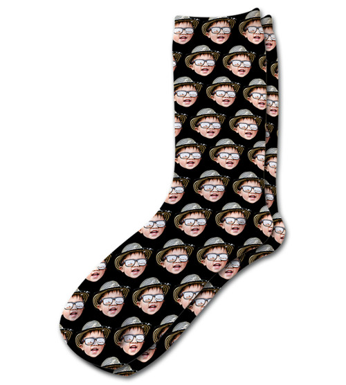 Coloured Background Photo Socks Add Any Photo Choose Any Colour Great Xmas Gift