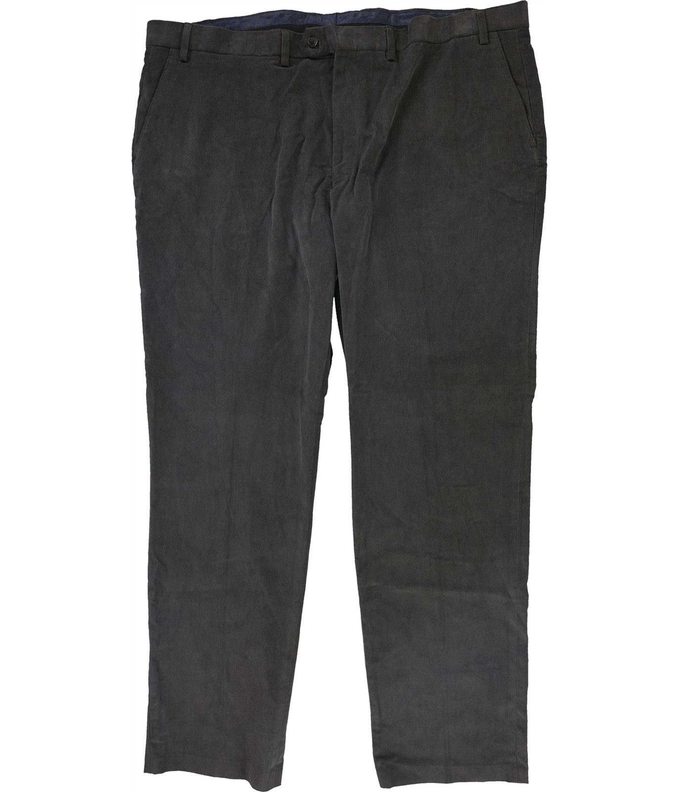 Ralph Lauren Mens Corduroy Straight Leg Casual Pants, Grey, 46W x 32L