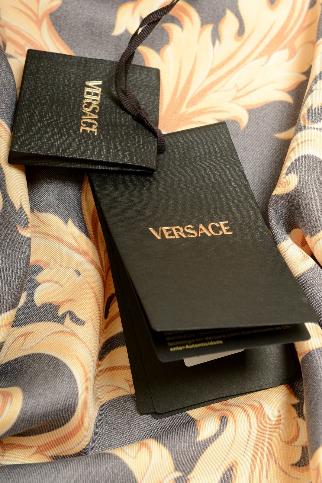 Versace Men’s Black & Gold Barocco Print Long Sleeve Shirt US 3XL IT 58