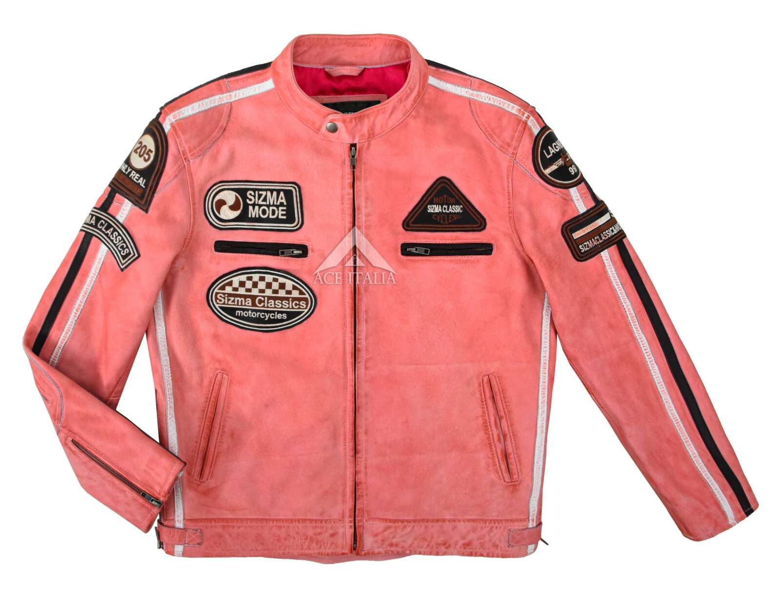 SIZMA Men’s Leather Jacket Classic Motorcycle Fashion Real Lambskin Leather 5011
