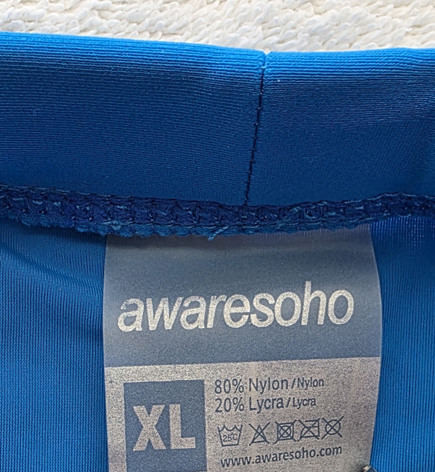 Aware Soho Pouch Trunk Brief Swimwear Blue Nylon/Lycra Size XL
