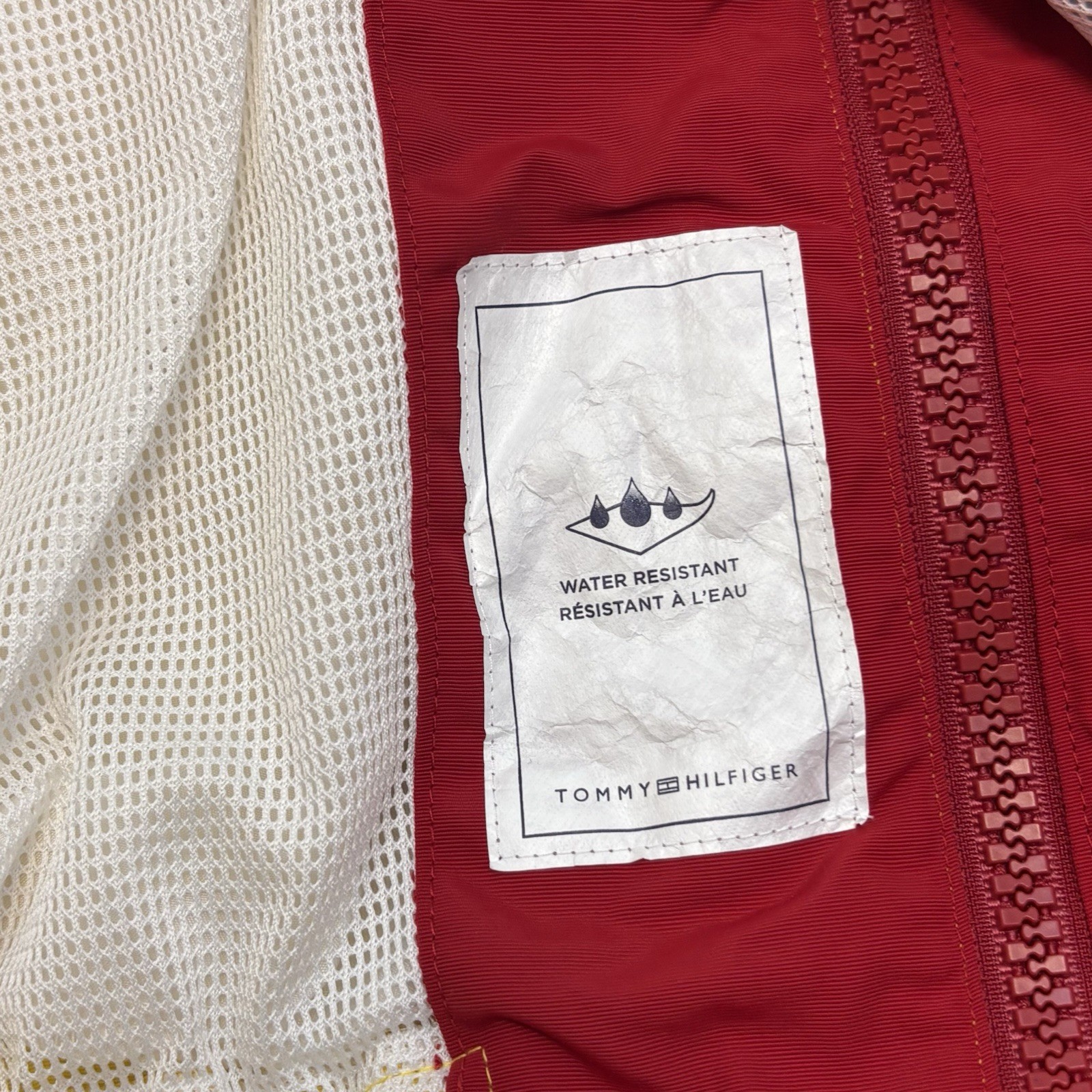 Tommy Hilfiger Colorblock Regatta Jacket Hooded Zip Water Resistant Mens Sz Xl