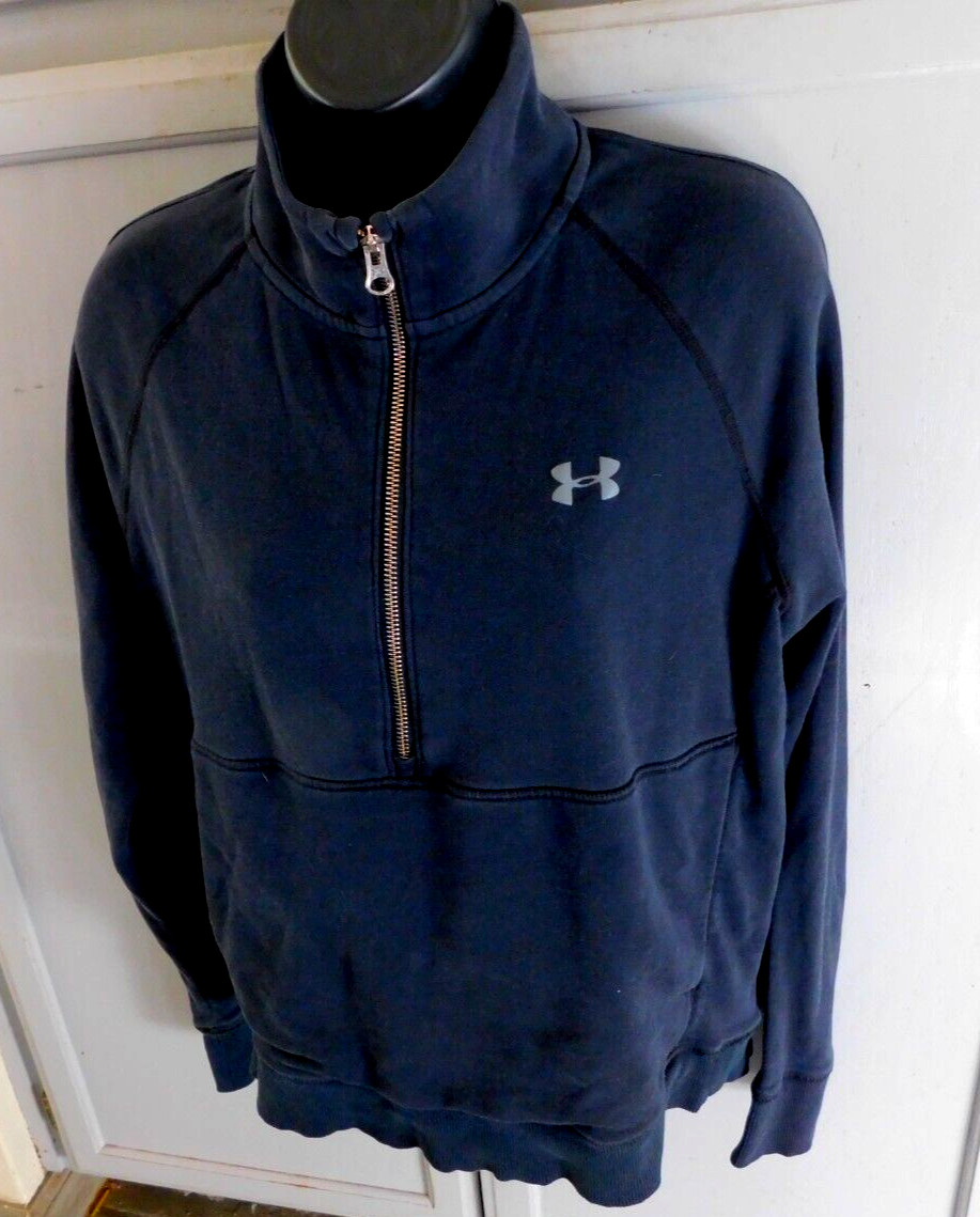 Under Armour black fleece 1/2 zip pullover men’s M loose fit