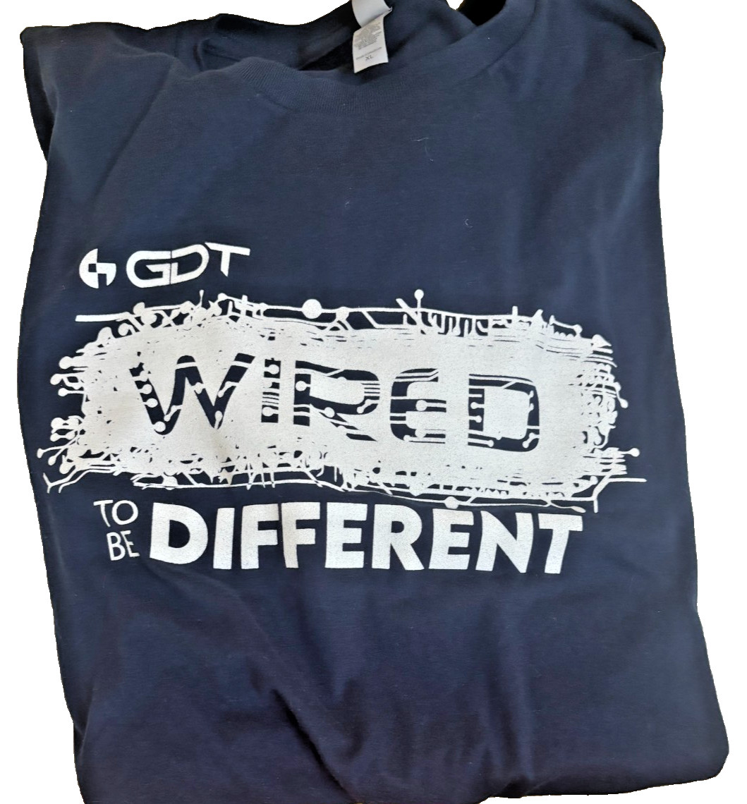 Mens Next Level Apparel T-Shirt Blue Size XL wired to be Different