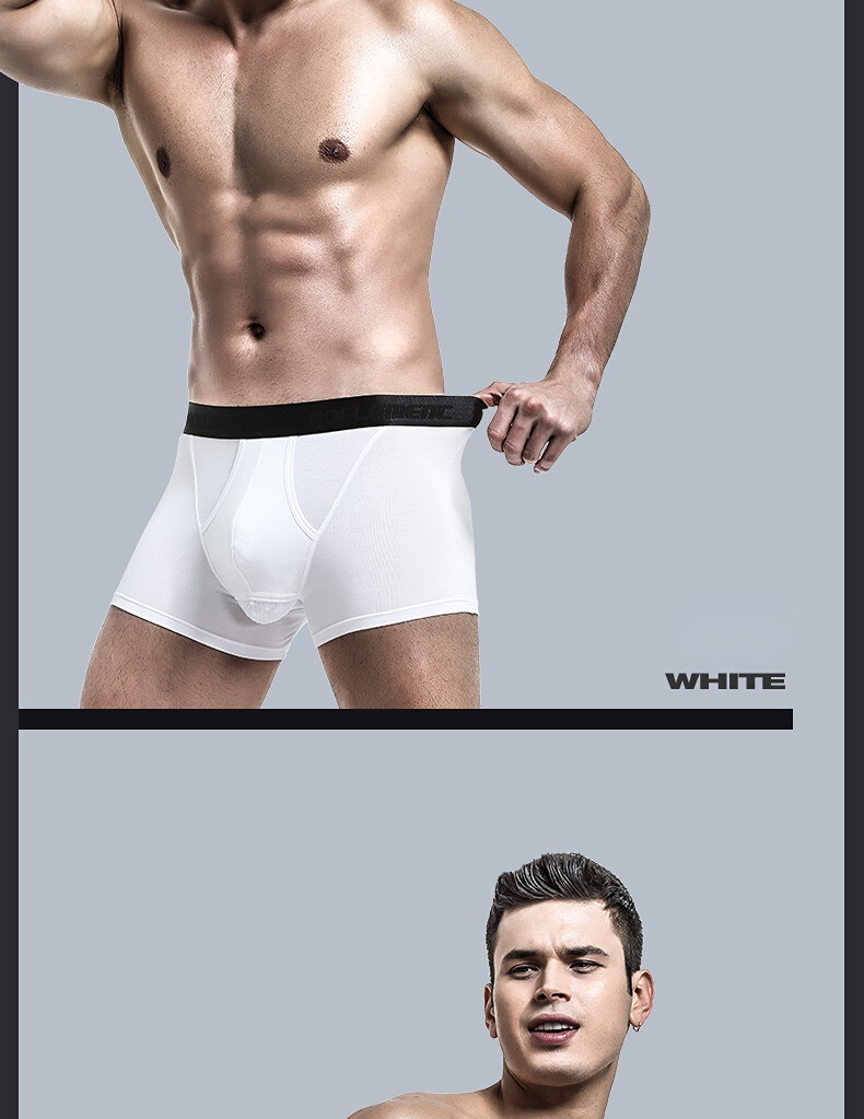 Men’s Modal Underwear Boxer Briefs Scrotal Support Comfort Underpants Mesh Pouch