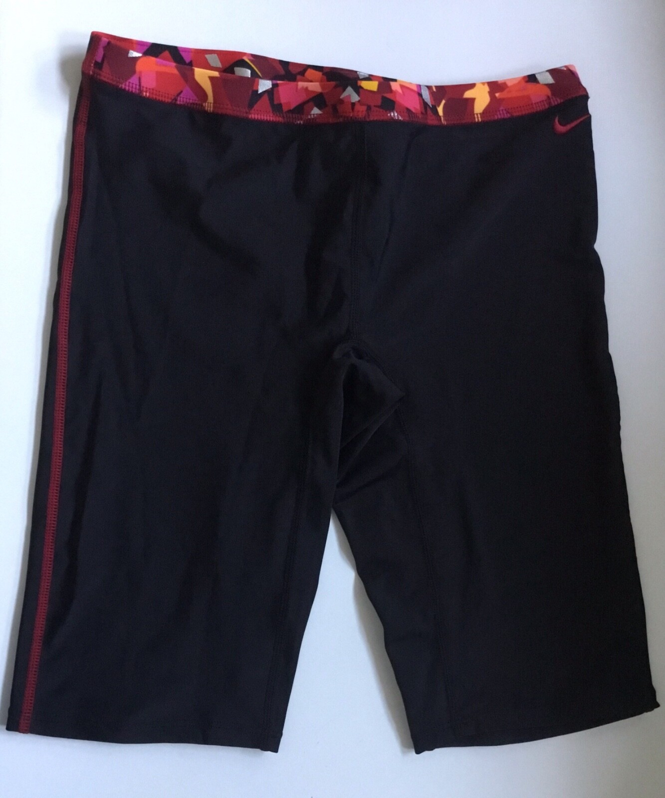 Nike Swim Jammer Shorts Swimsuit Trunks TDSS0009 300 Black Red Size 30