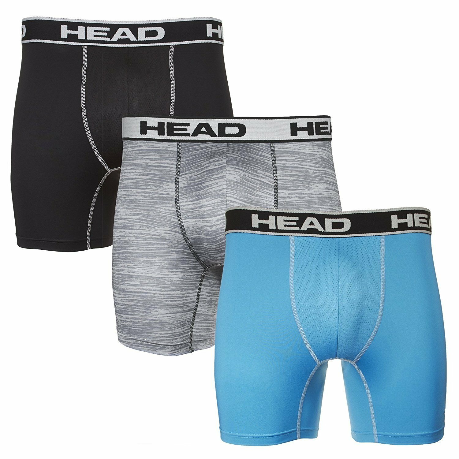 HEAD Mens Boxer Briefs -Performance or Cotton Stretch 12-Pack Tagless S-5XL