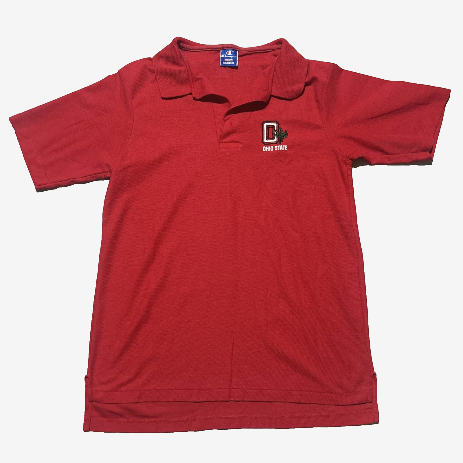 Vintage Champion USA Ohio State Polo T-Shirt Single Stitch Size Medium 80s 90s