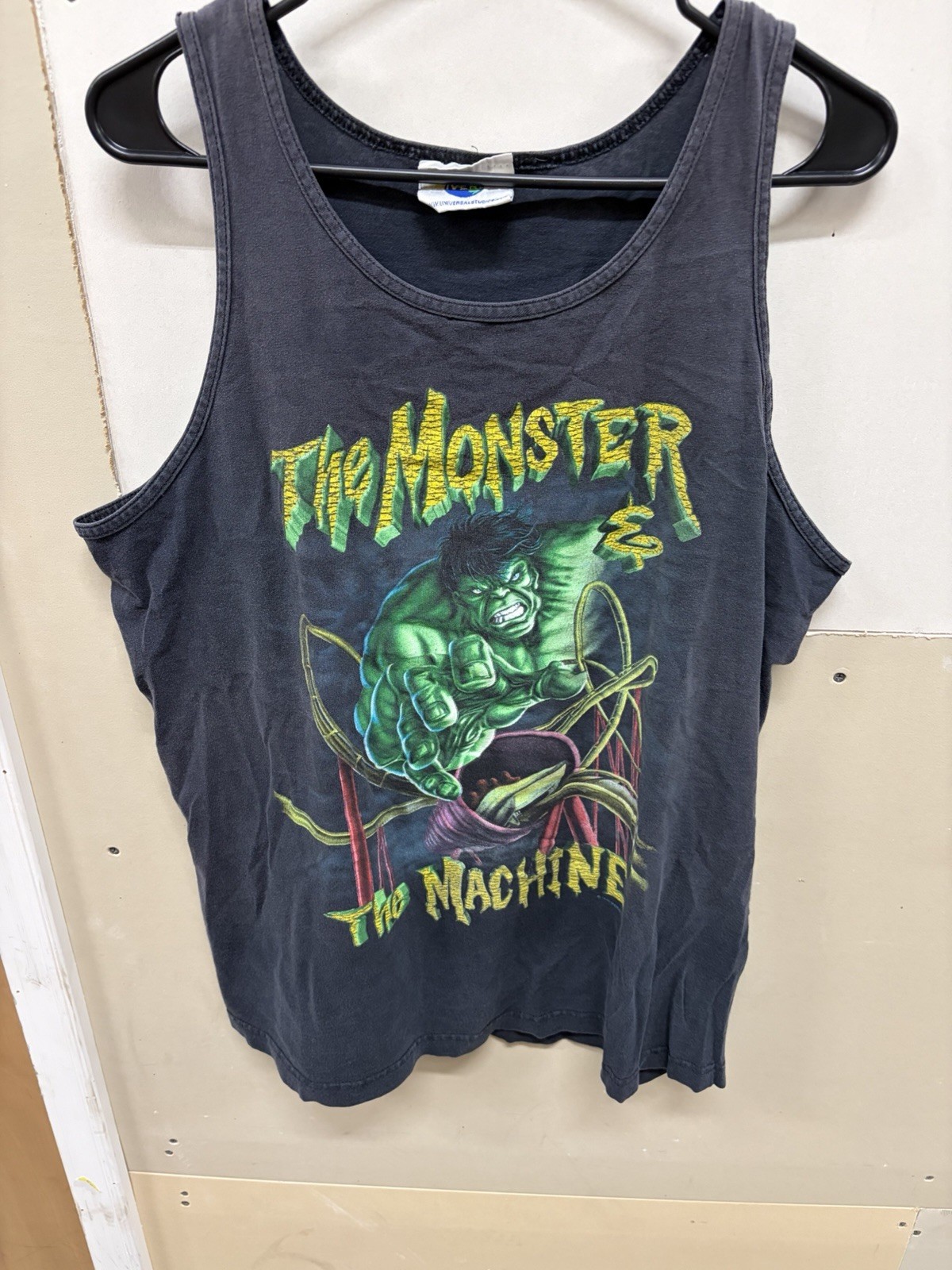 Vintage 90s Hulk The Monster The Machine Universal Studios Marvel Tank Top Large