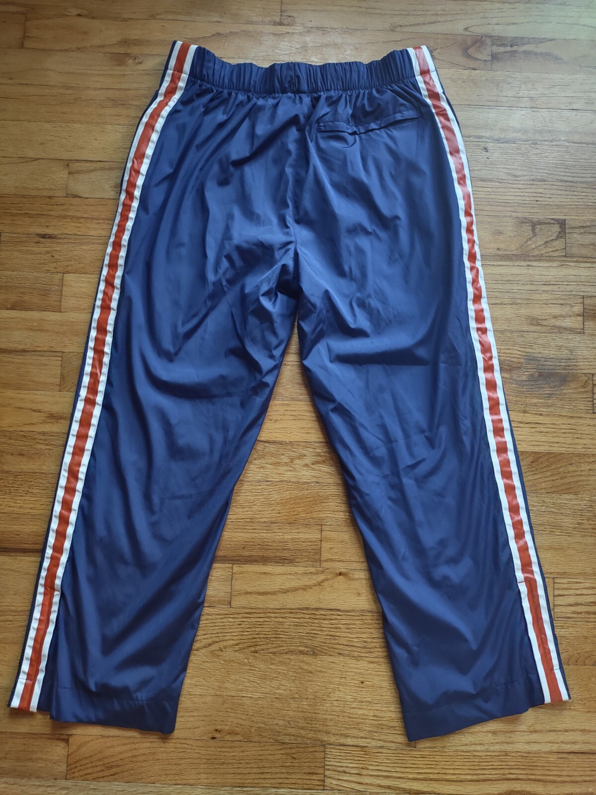Men’s Polo Ralph Lauren Navy Blue Orange Stripe Lined Tennis Pants Size M