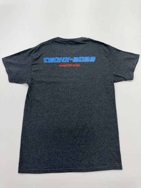Fruit of the Loom Unisex Charcoal Grey Techx 2023 T-Shirt Size M Used, In