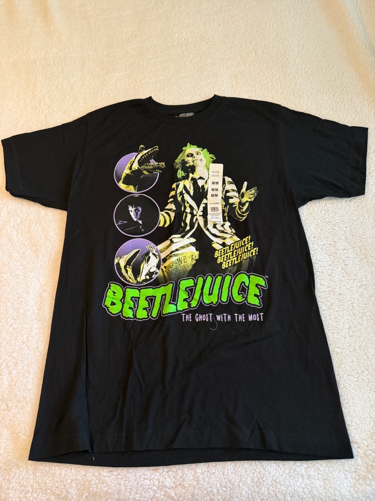 Beetlejuice Adult T-Shirt NEW WITH TAGS The Ghost with the Most size M Medium