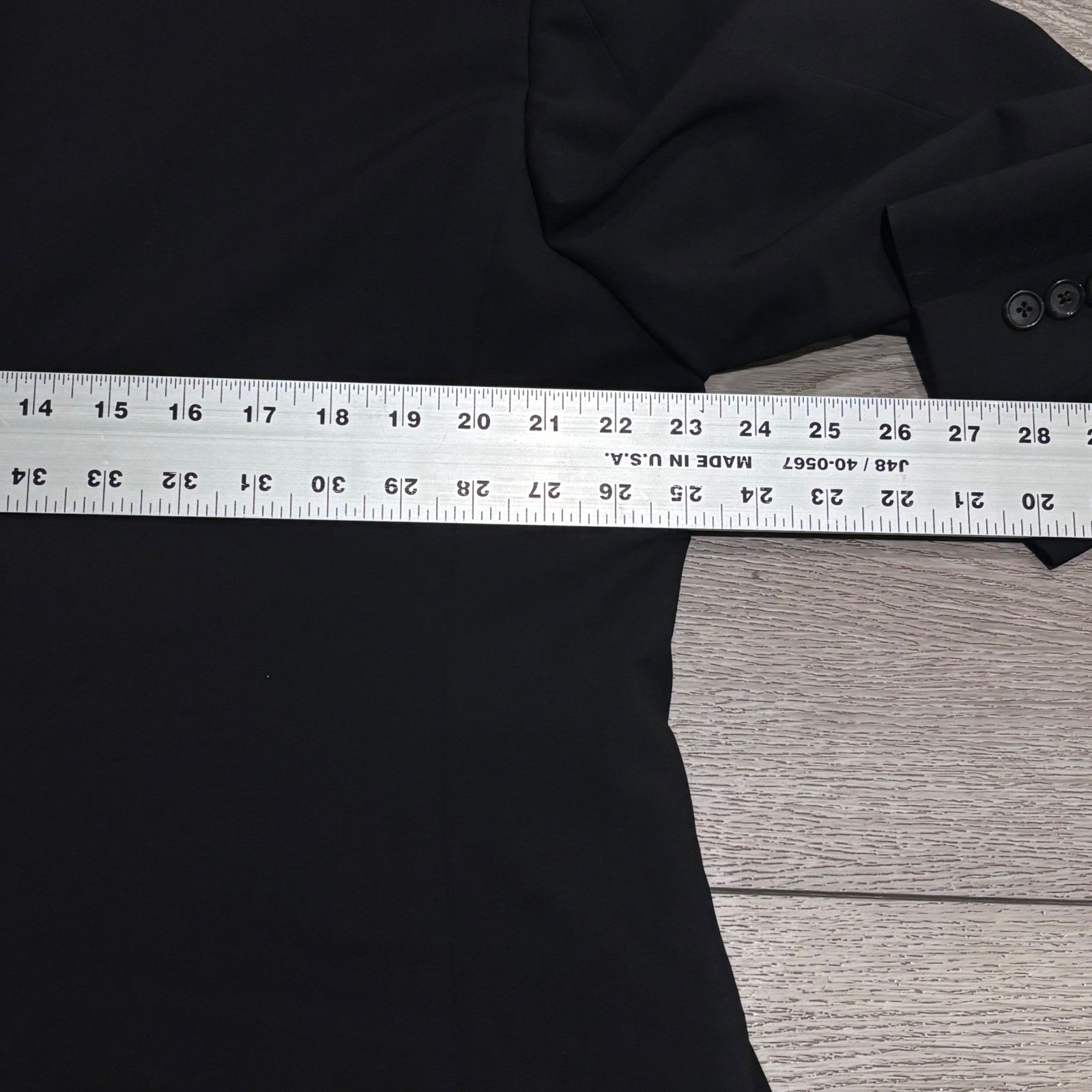 Brooks Brothers Blazer Mens 46R Black BrooksCool Two Button Suit Jacket Business