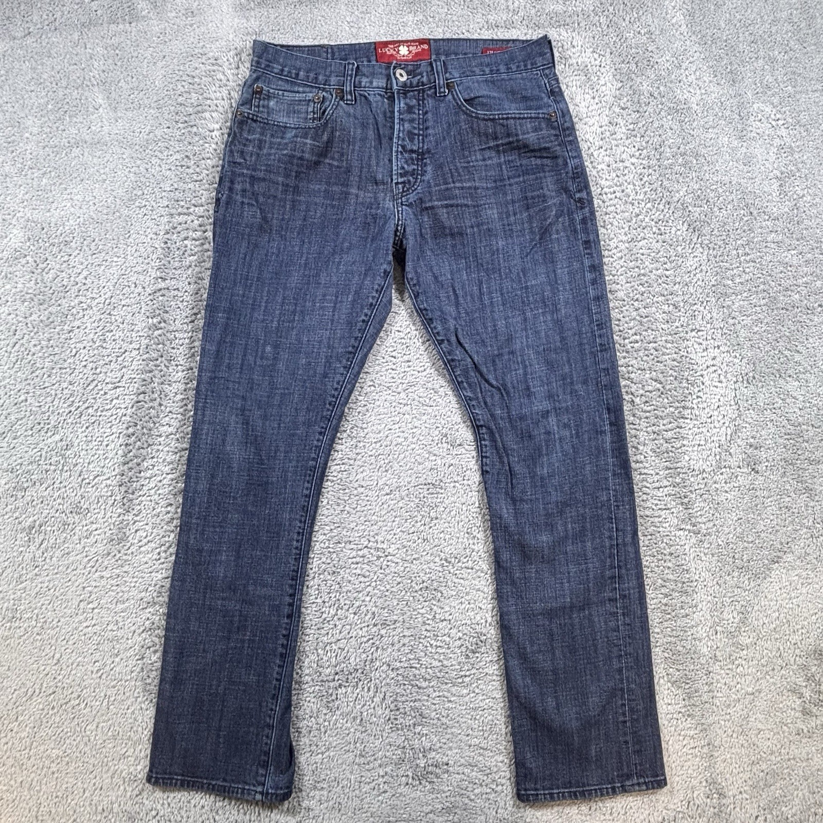 Lucky Brand 121 Heritage Slim Jeans Mens 31×30 Dark Wash Button Fly Denim