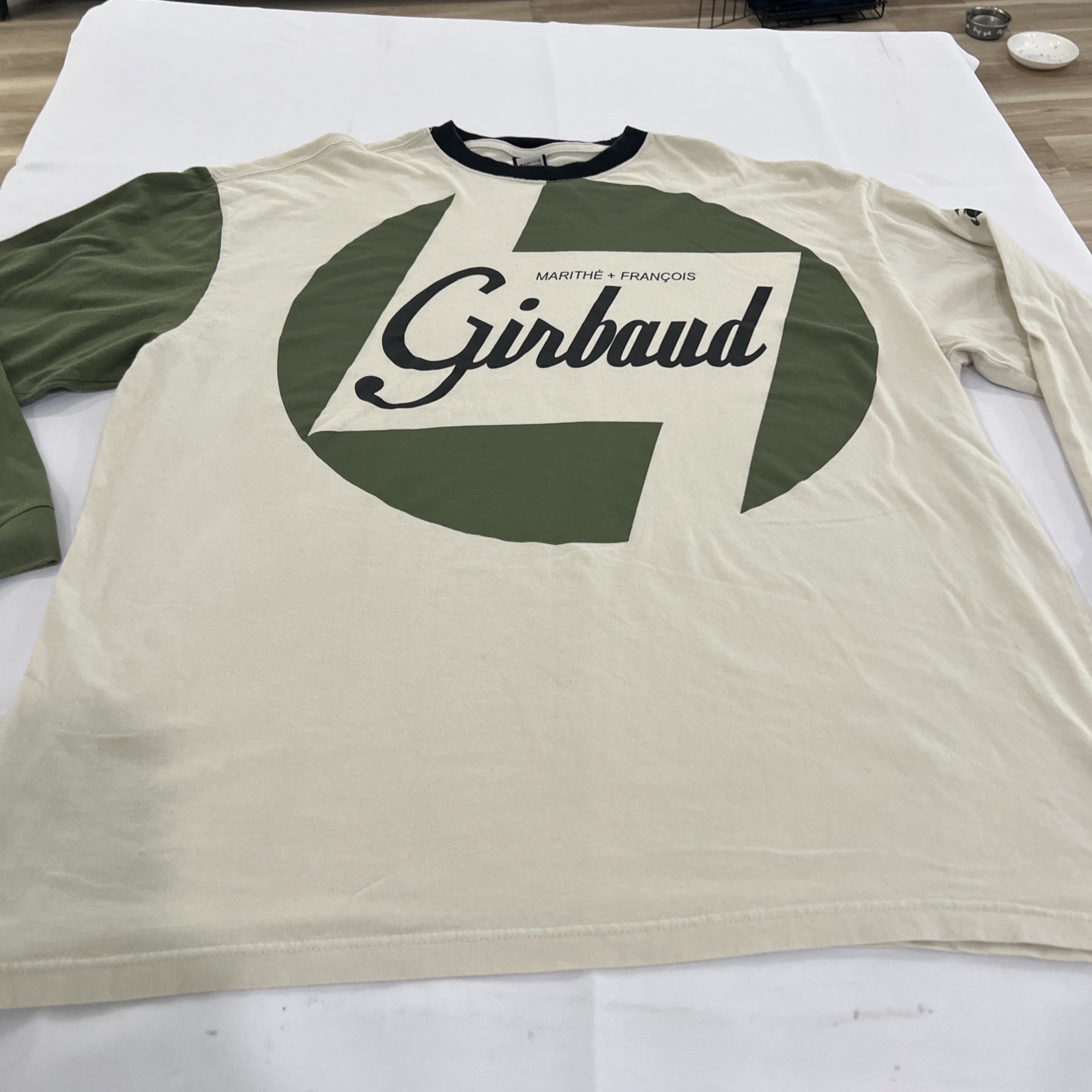Marithe Francois Girbaud Long Sleeve Graphic T-Shirt XXL Colorblock Logo Y2K