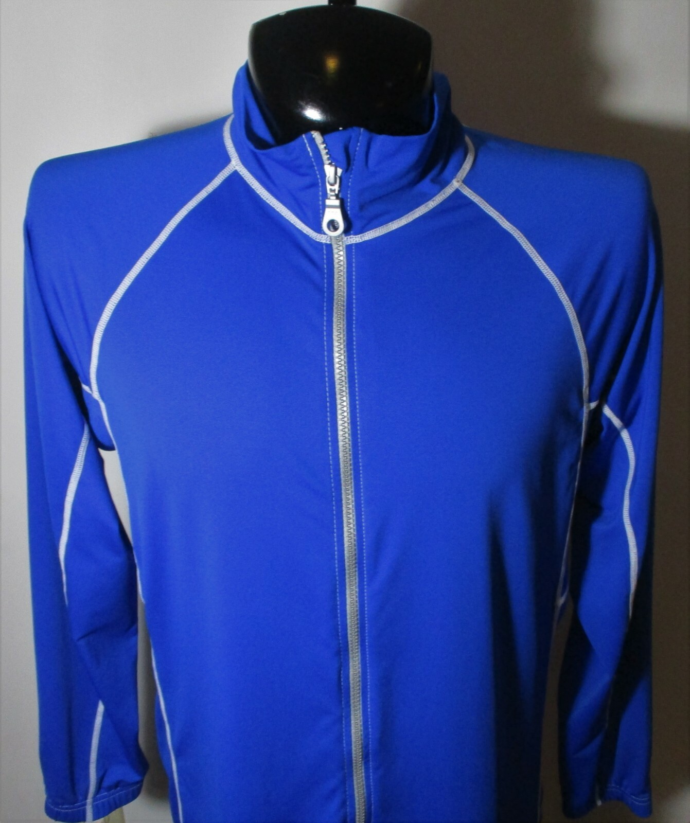 SUN PROTECTION ZONE Blue Full Zip Thermal “DuckSkin” Jacket Size 2XL NWOT