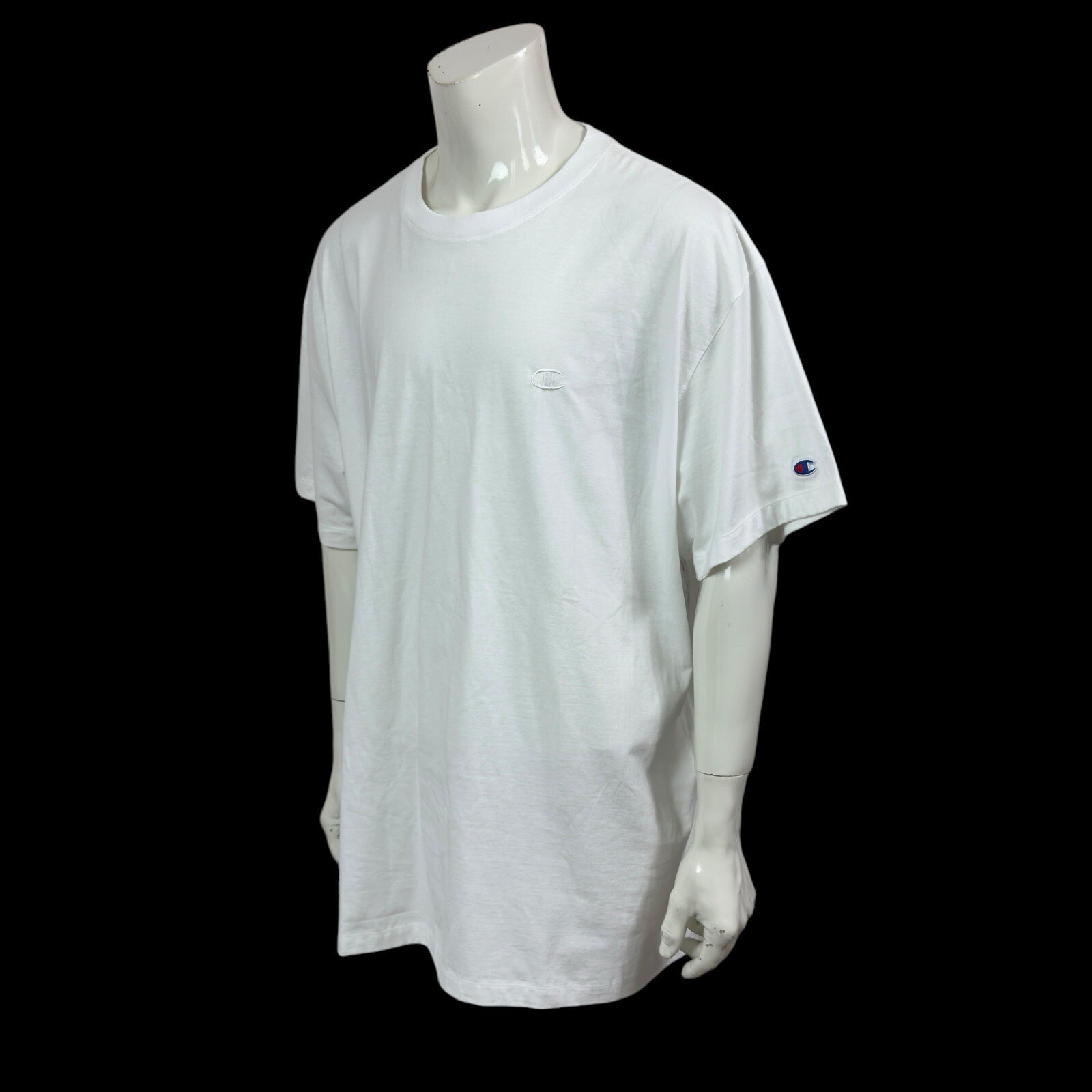 Champion Big & Tall Classic Tee White 100% Cotton Logo Men’s 4XB NWOT