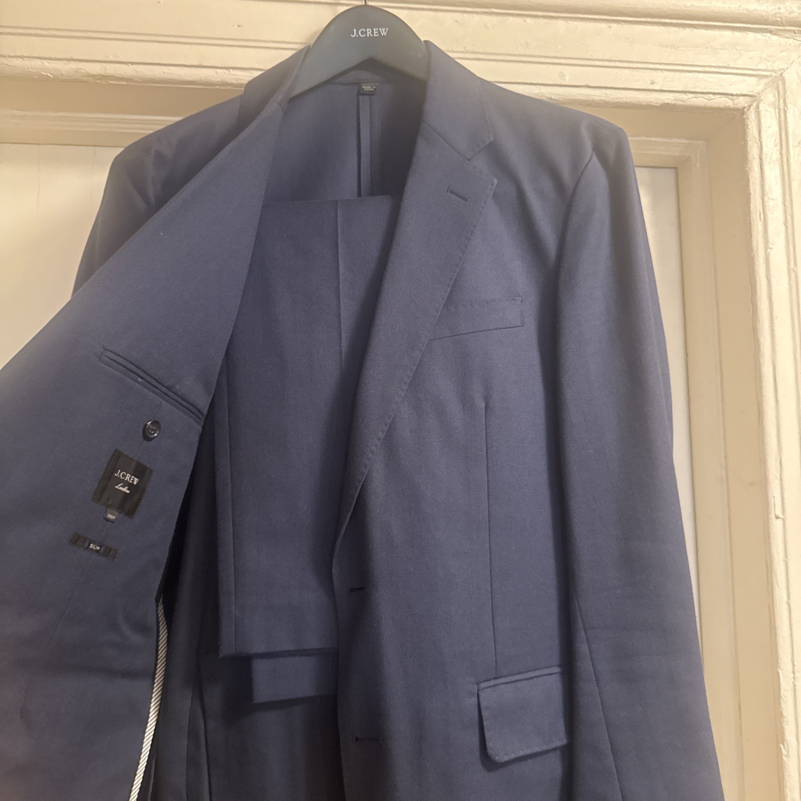 JCrew Ludlow Slim Fit Suit English Cotton-wool Blend. Navy Blue. 38R – 32×30