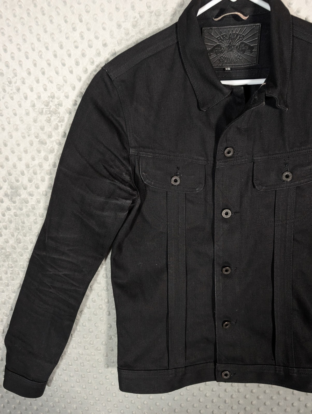 Brave Star Denim Trucker Jacket Men’s XS Selvedge Raw Rigid Stiff USA Made