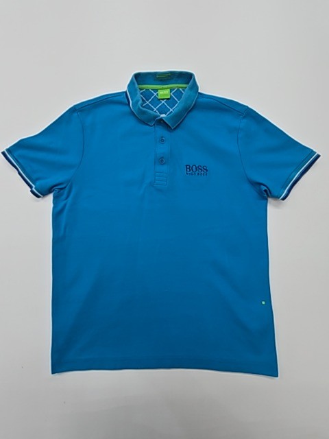 Hugo Boss Boys Blue Moisture Manager Polo Shirt Size 12 Logo