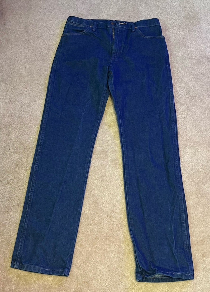 Wrangler Jeans Men’s 34×34 Cowboy Cut Original Fit 1013MWZPW Rodeo Demin Prewash